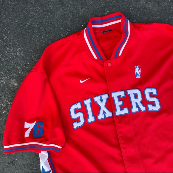 Vintage Nike 76ers Warm Up Jersey NBA - Picture 3 of 8